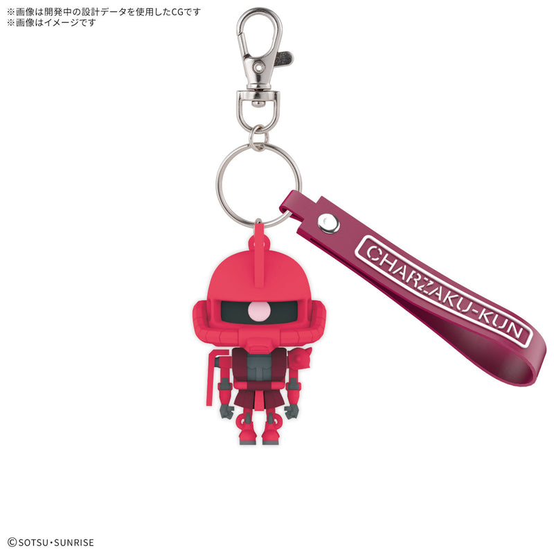 Gunpla-kun Series - 3D Rubber Mascot Keychain - CharZaku-kun