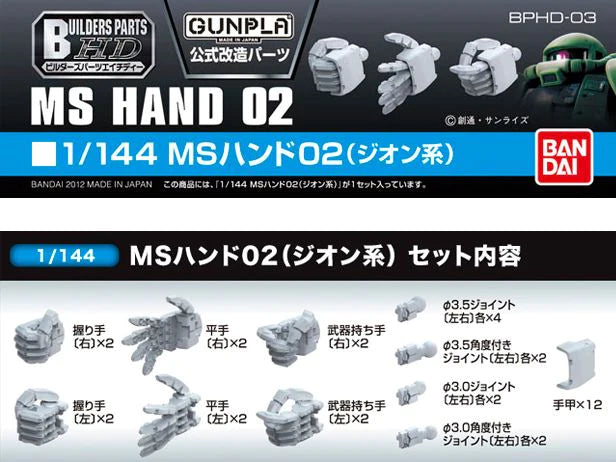 Builders Parts - 1/144 MS Hand 02 (ZEON)
