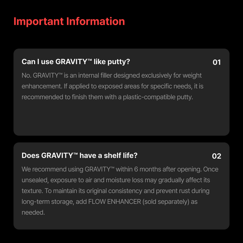 Gunprimer GRAVITY Weight Filler Bundle Set (GV-X2-BS1)