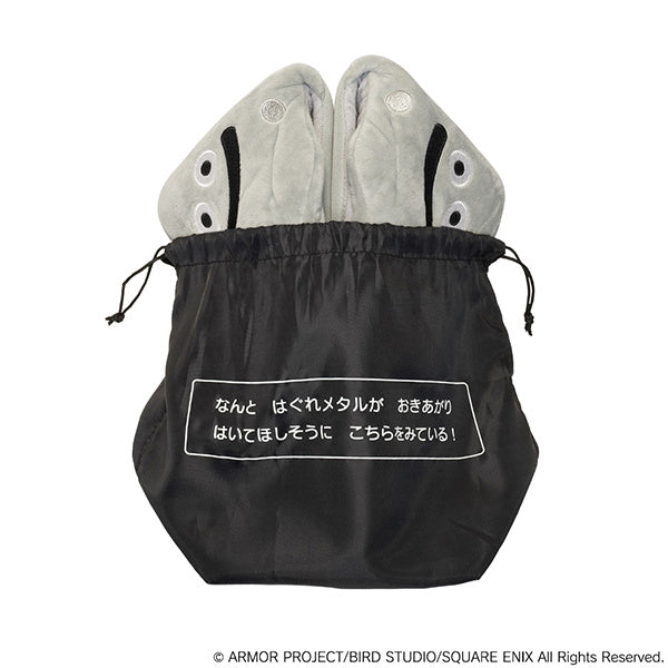Dragon Quest - Travel Folding Slippers - Liquid Metal Slime