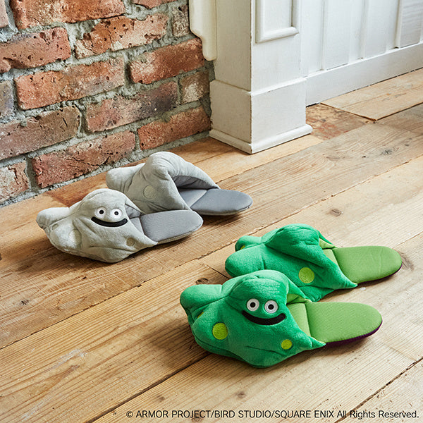 Dragon Quest - Travel Folding Slippers - Liquid Metal Slime