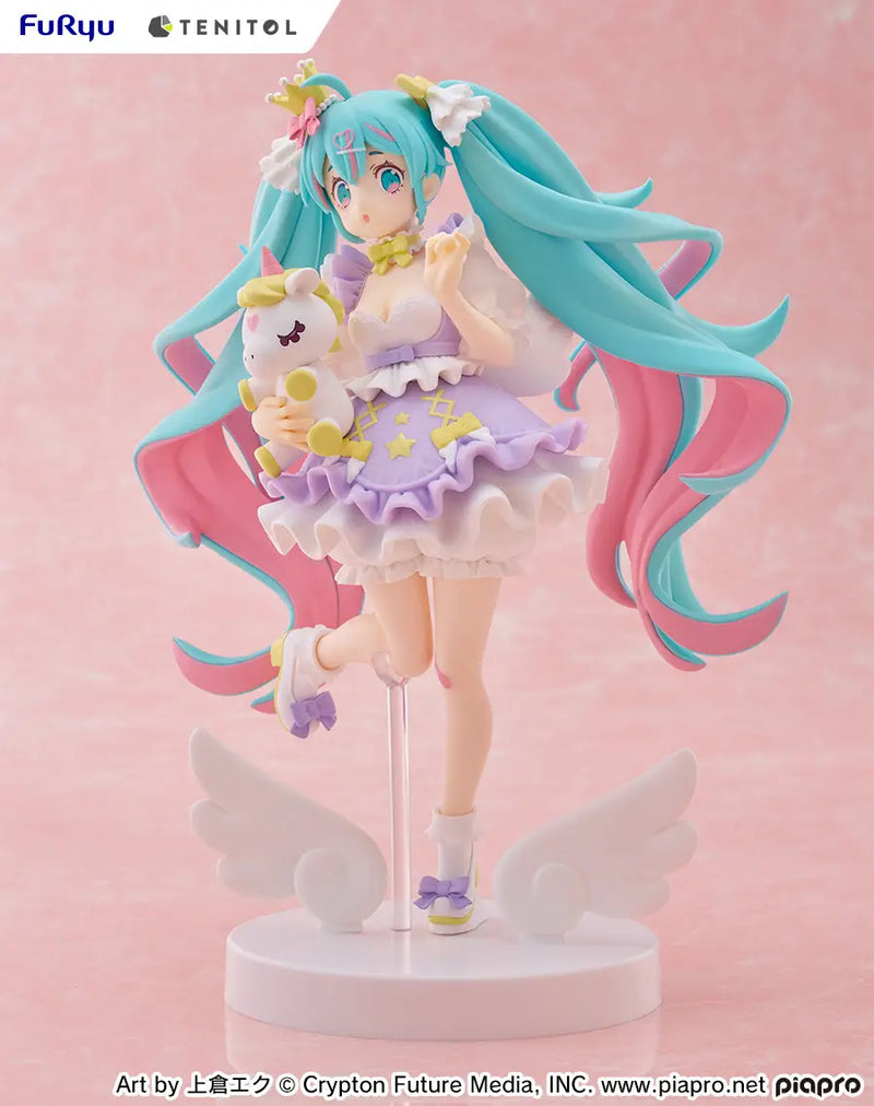 Furyu Tenitol Figure - Hatsune Miku - Yumekawa Princess Lavender Ver.