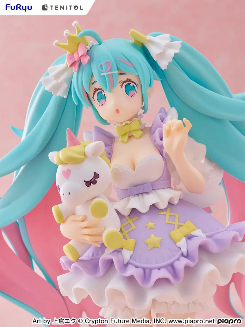 Furyu Tenitol Figure - Hatsune Miku - Yumekawa Princess Lavender Ver.