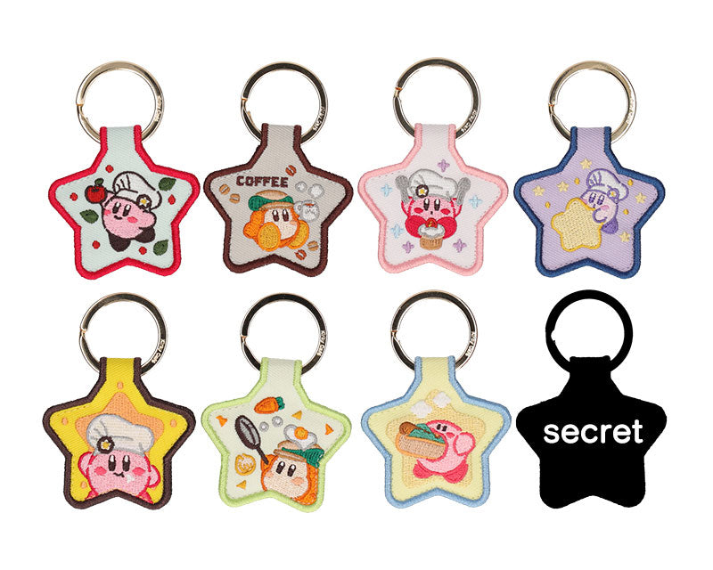 Kirby Cafe - Star shape Embroidery Keychain