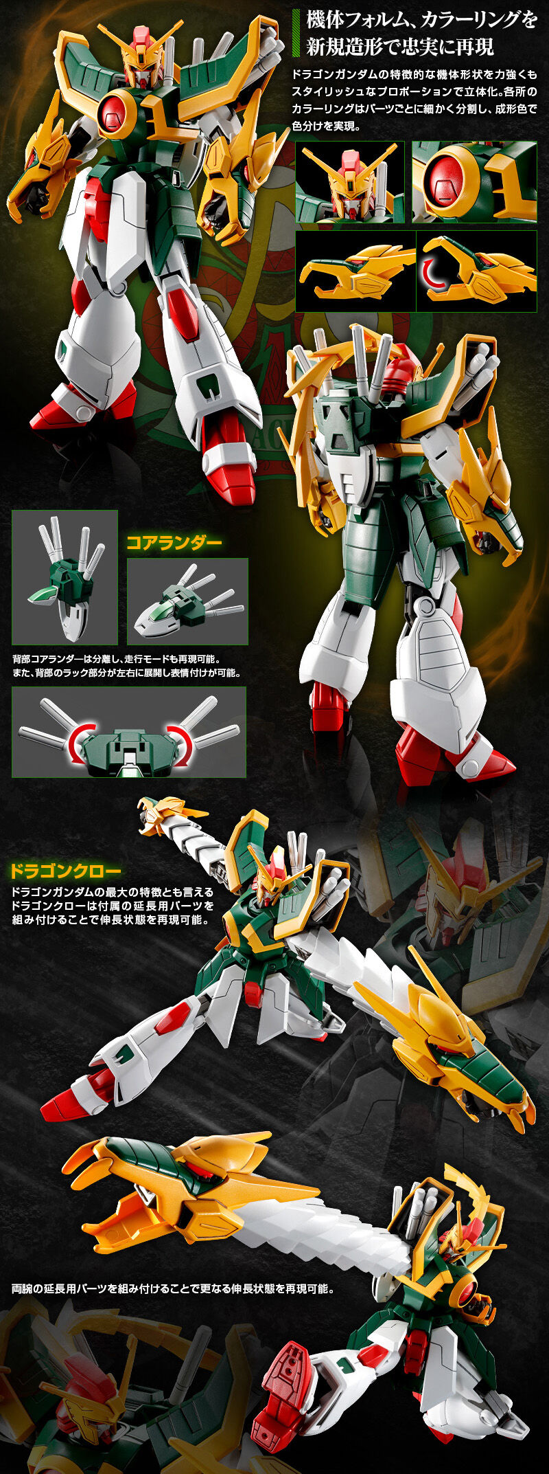 Premium Bandai HGFC GF13-011NC Dragon Gundam (High Grade Future Century 1/144)