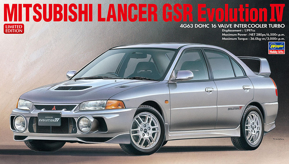 自動車 MITSUBISHI LANCER GSR Evolution 1/24 Hasegawa 1/24 Mitsubishi Lancer GSR Evolution IV - Argama Hobby