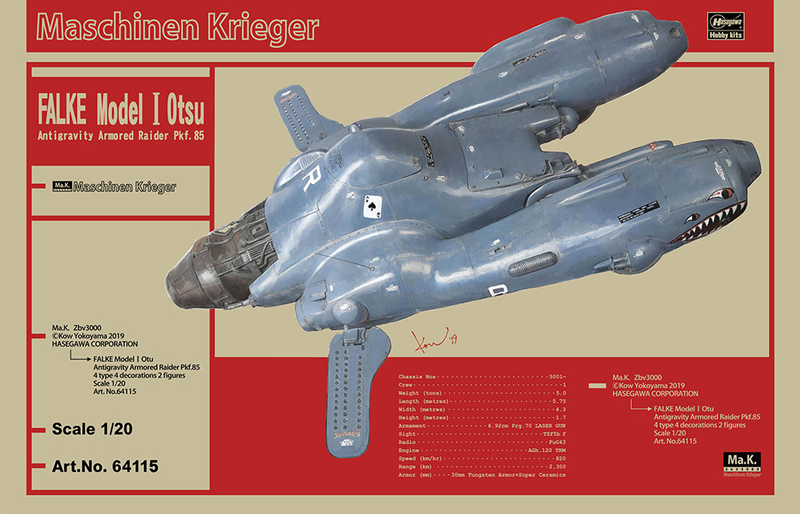 Ma.K Maschinen Krieger Antigravity Armored Raider Pkf.85 FALKE Model I Otsu