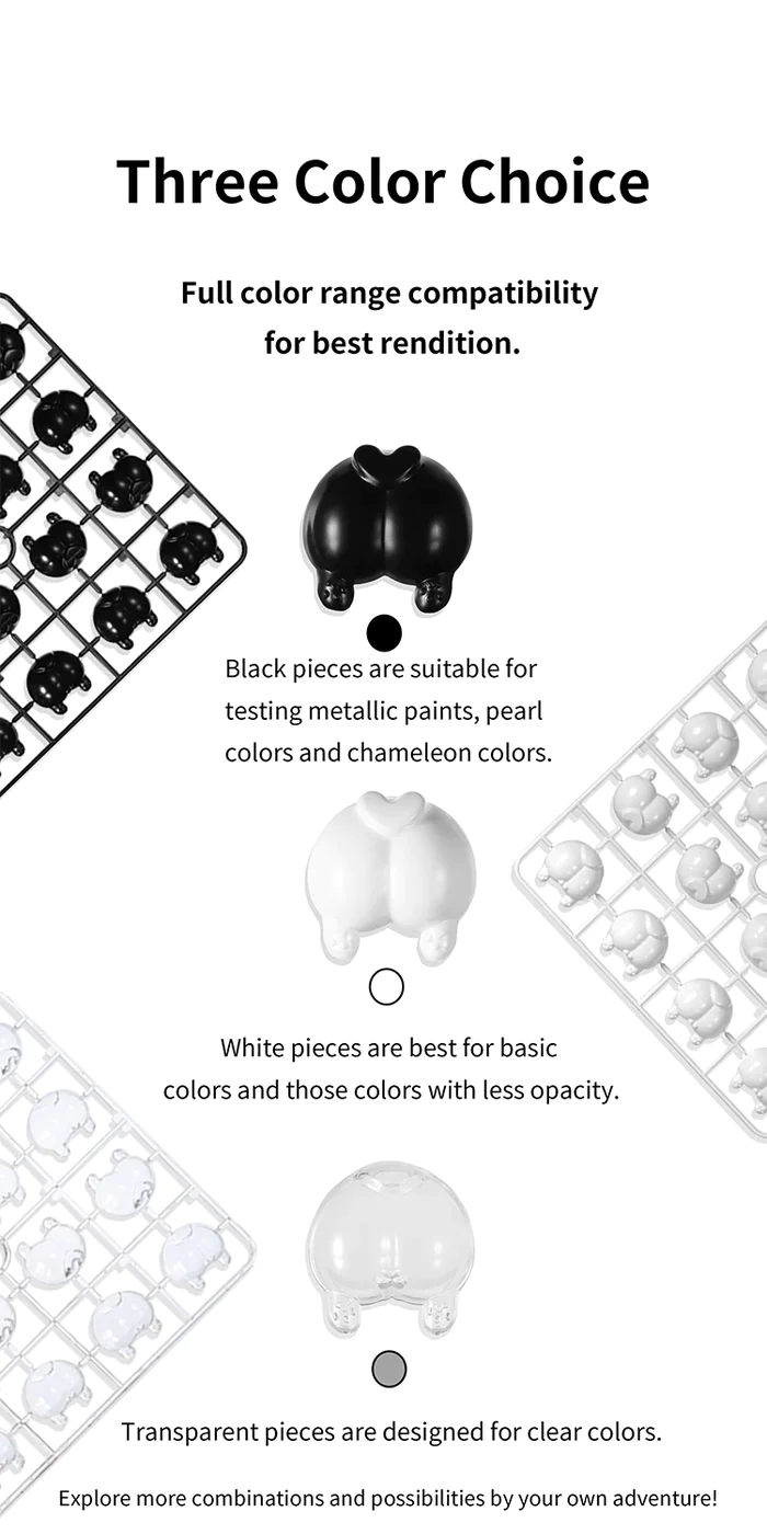 Dspiae Super Corgi Butt Color Testing Piece - White (PLD-01WT)