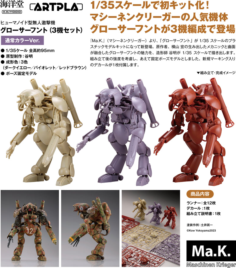 ARTPLA Ma.K Maschinen Krieger 1/35 Humanoid Groserhund (Set of 3)