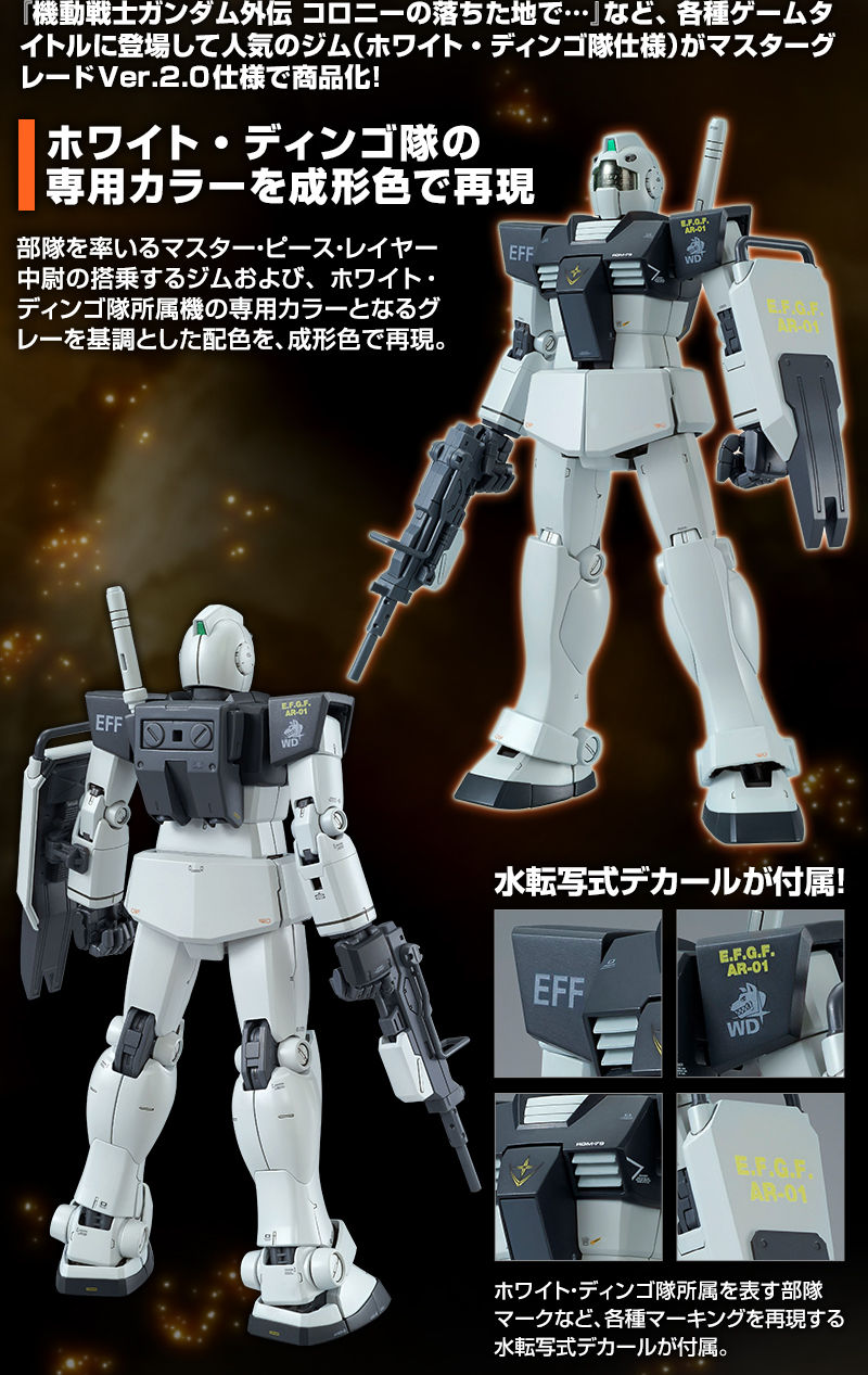 Premium Bandai Master Grade (MG) 1/100 RGM-79 GM (White Dingo Team Custom)