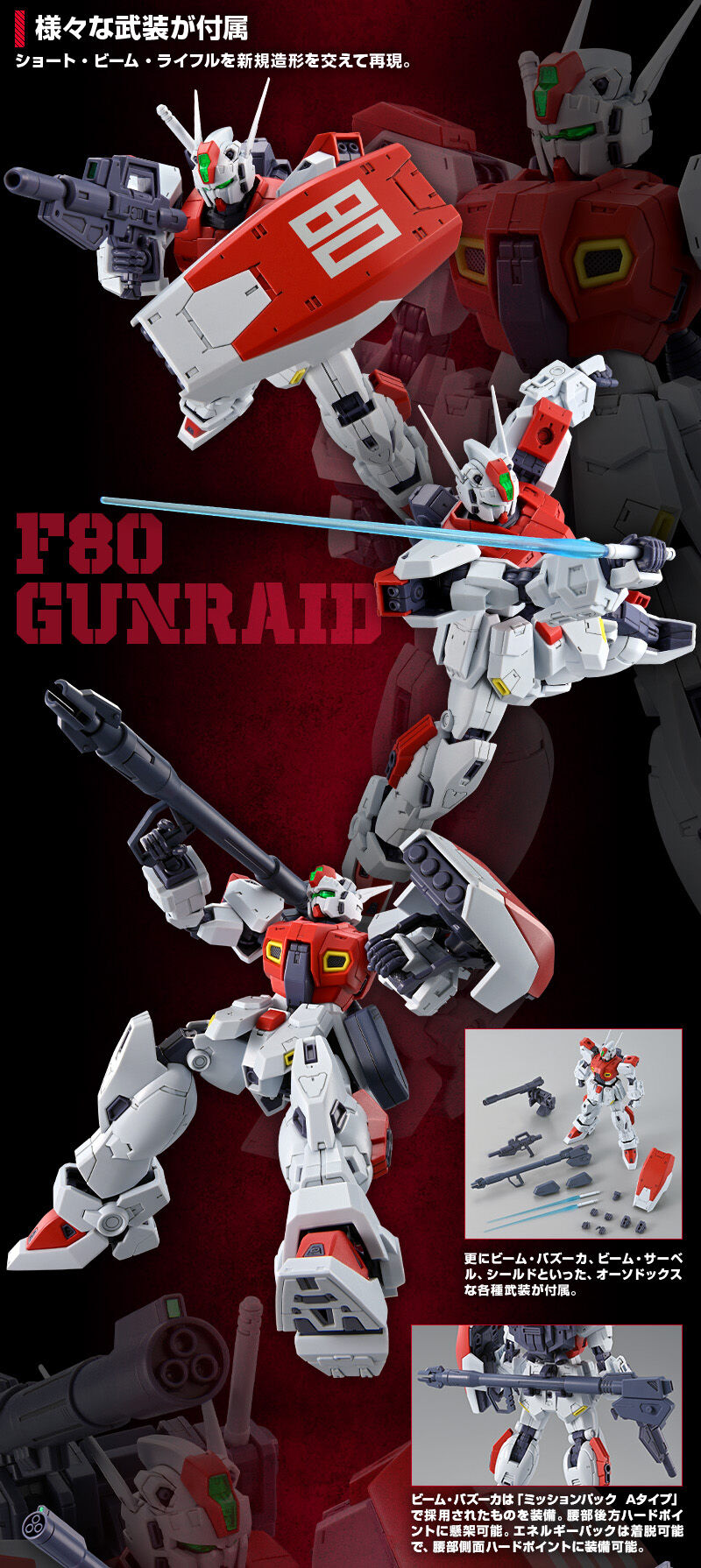 Premium Bandai Master Grade (MG) 1/100 F80 GUNRAID