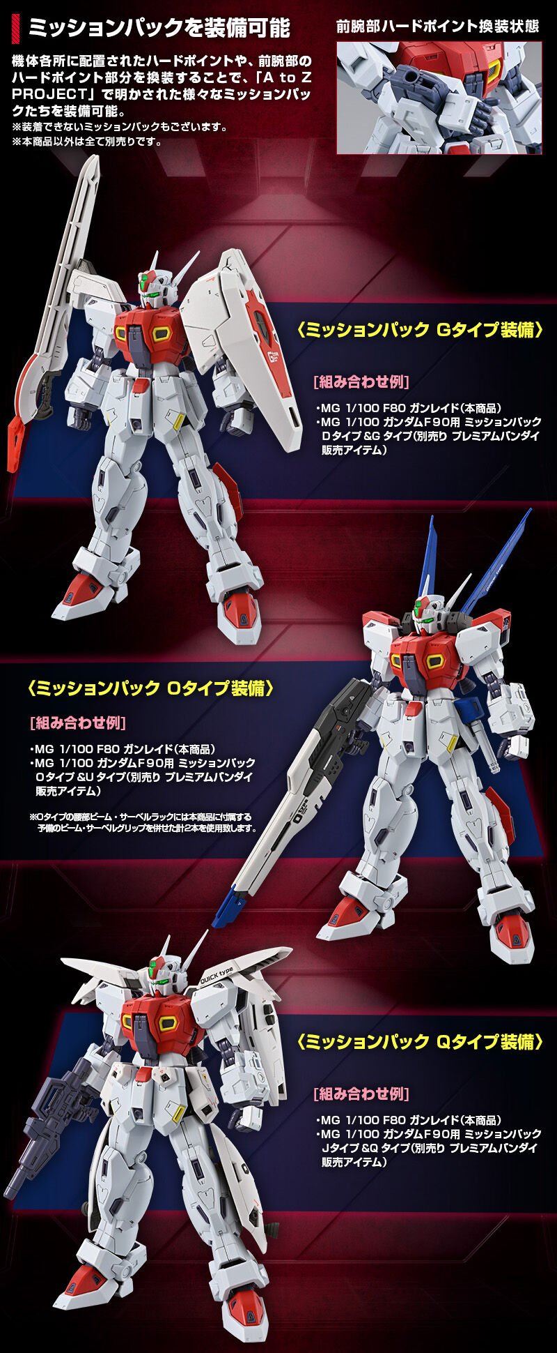 Premium Bandai Master Grade (MG) 1/100 F80 GUNRAID