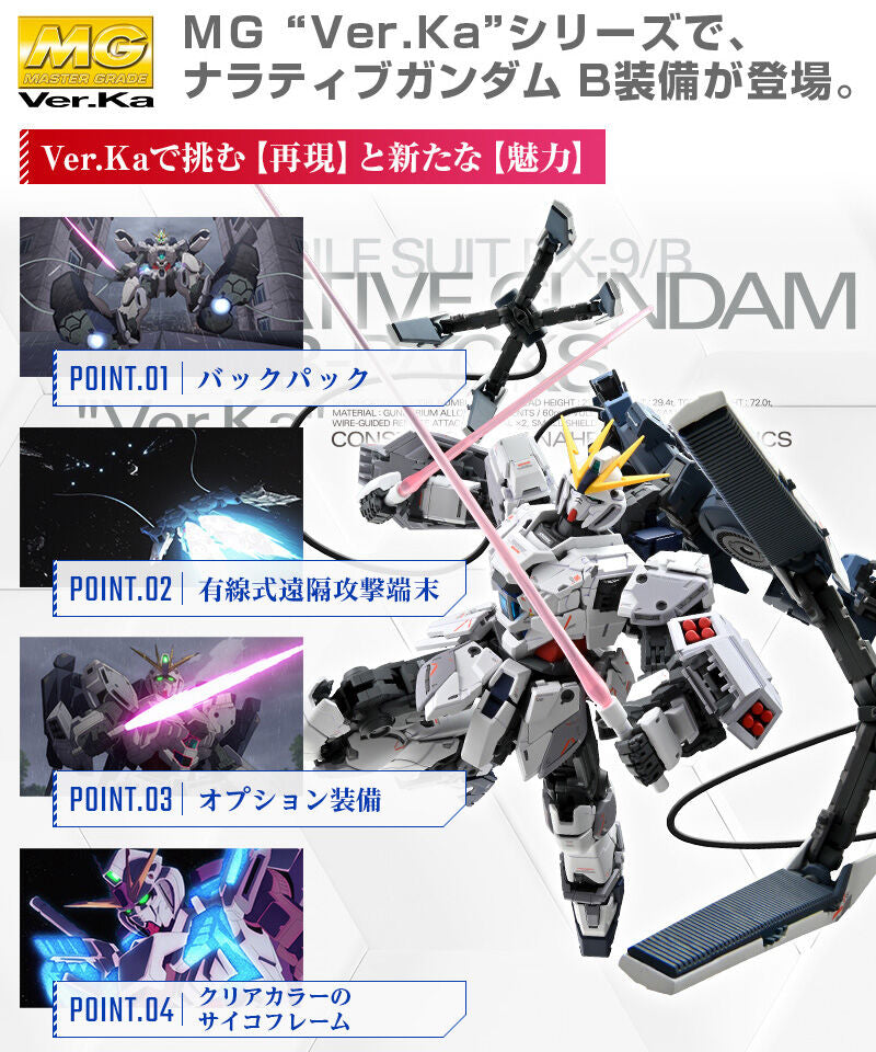 Premium Bandai Master Grade (MG) 1/100 RX-9/B Narrative Gundam B-Packs Ver.Ka