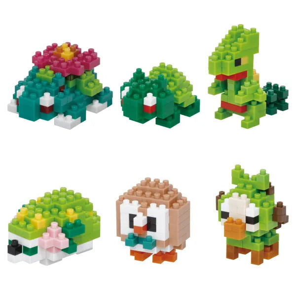 nanoblock Mininano Series - Pokemon - Type Grass Set 1 (Full Set of 6)