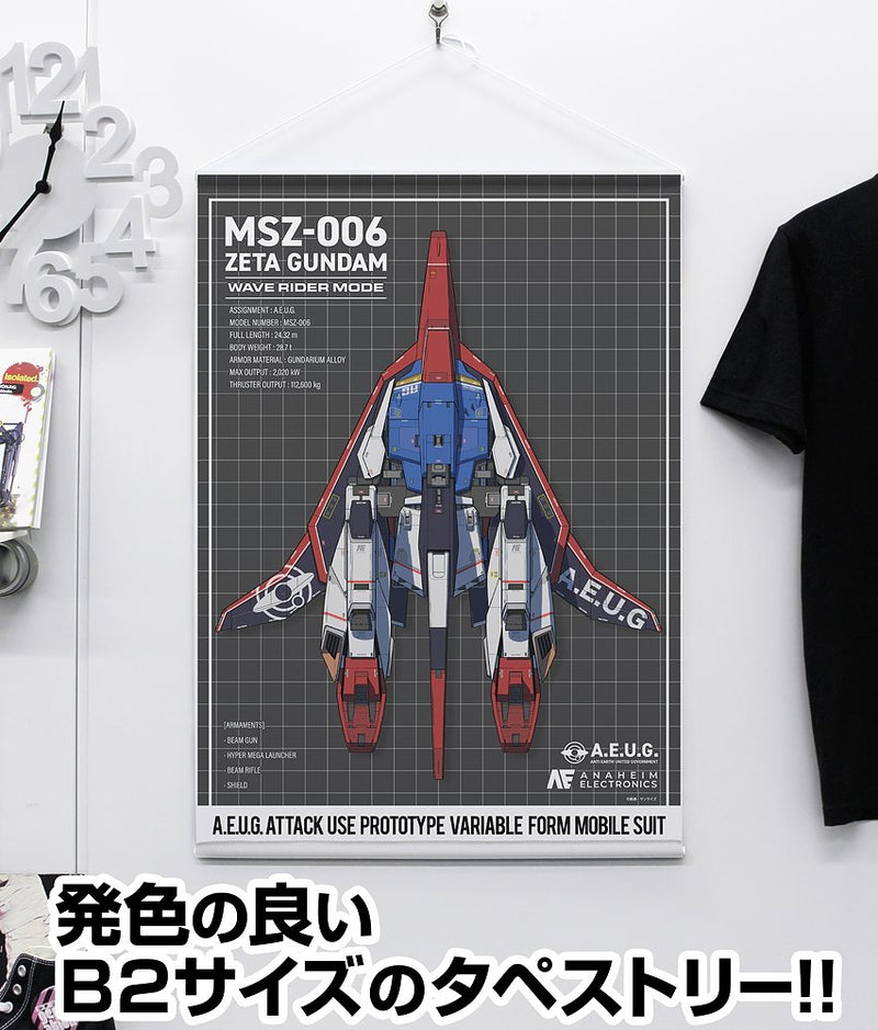 COSPA Zeta Gundam: Drawing Wave Rider B2 Tapestry