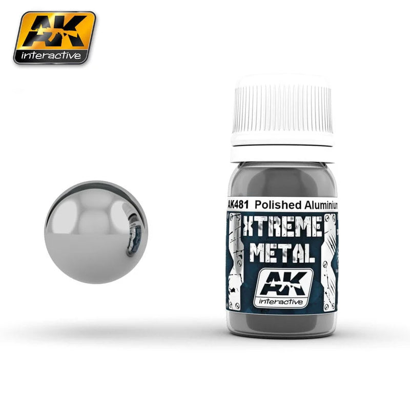AK Interactive AK481 Xtreme Metal Polished Aluminium 30mL