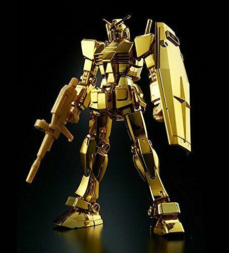 Gundam Base Limited Prize RX-78-2 Gundam [GOLD COATING] + Limited Prize Action Base 1 E.F.S.F Ver. [METALLIC]
