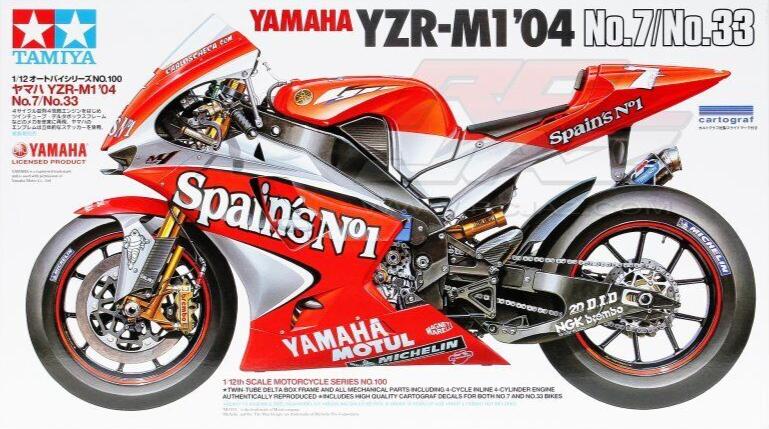 1/12 Yamaha YZR-M1 '04 No.7/No.33 (Tamiya Motorcycle Series 100)