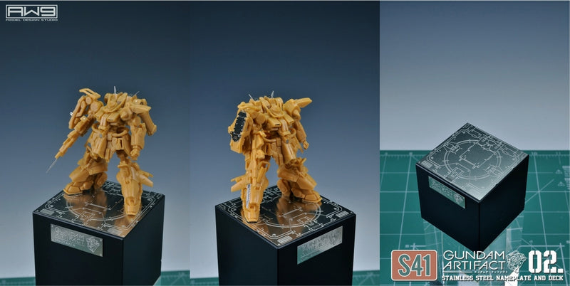 Madworks S041 Etching Parts for Gundam Artifacts 02 - Stainless Steel Nameplates and Deck