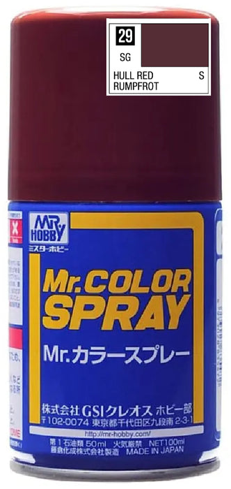 Mr.Color Spray S29 - Hull Red (Semi-gloss/Ship)