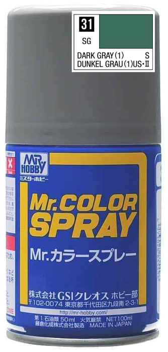 Mr.Color Spray S31 - Dark Gray 1 (Semi-Gloss/Vessel)