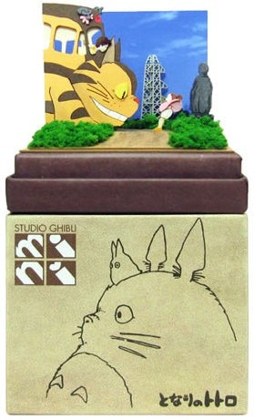 Sankei Miniature Art Kit - Studio Ghibli - Catbus Found Missing Mei (My Neighbour Totoro)