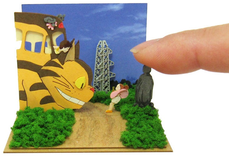 Sankei Miniature Art Kit - Studio Ghibli - Catbus Found Missing Mei (My Neighbour Totoro)