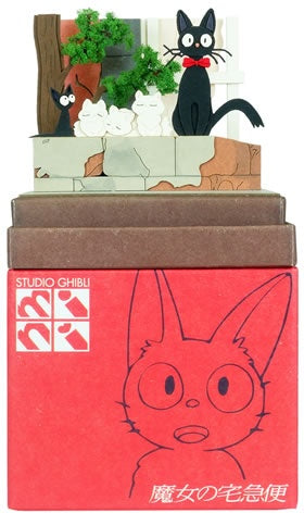 Sankei Miniature Art Kit - Studio Ghibli - Jiji & Kittens (Kiki's Delivery Service)