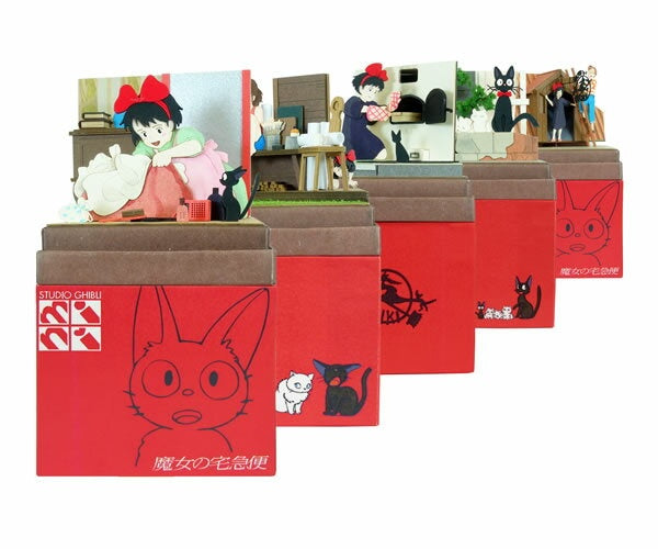 Sankei Miniature Art Kit - Studio Ghibli - Jiji & Kittens (Kiki's Delivery Service)