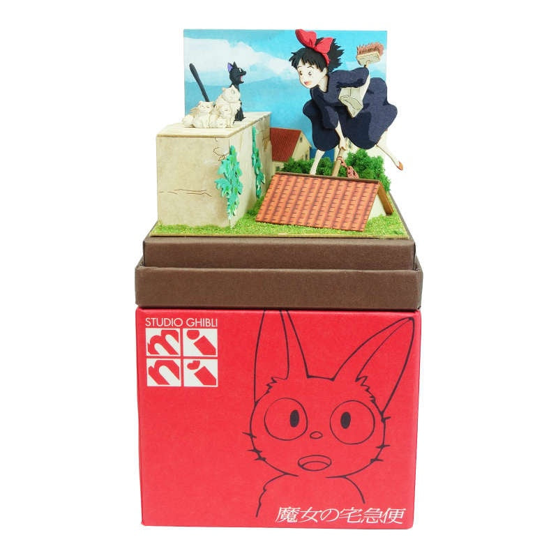 Sankei Miniature Art Kit - Studio Ghibli - Witch's Kiki And Gigi's Family (Kiki's Delivery Service)