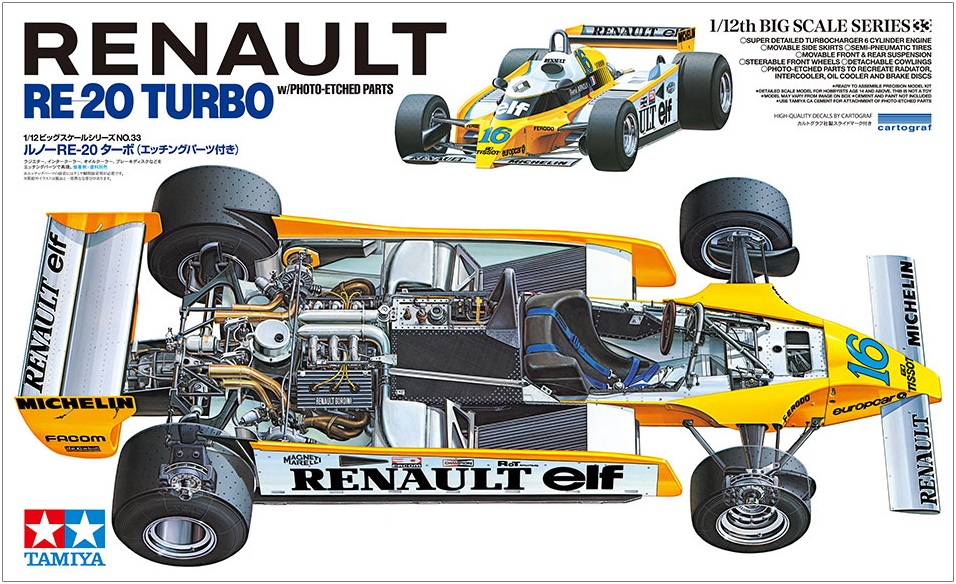 1/12 Renault RE-20 Turbo w/ Photo-Etched Parts (Tamiya Big Scale Series 33)