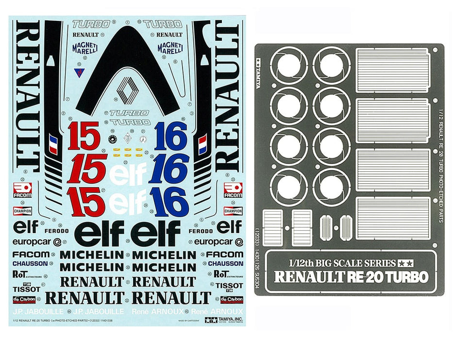 1/12 Renault RE-20 Turbo w/ Photo-Etched Parts (Tamiya Big Scale Series 33)