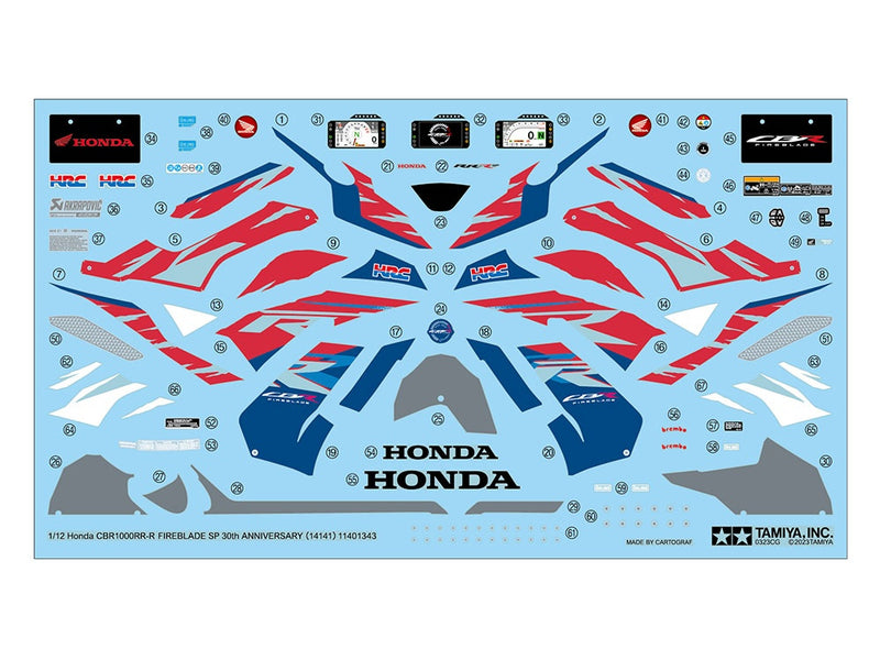 1/12 Honda CBR1000RR-R Fireblade SP 30th Anniversary (Tamiya Motorcycle Series 141)