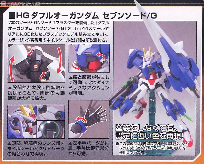 High Grade (HG) Gundam 00 1/144 GN-0000GHNW/7SG 00 Gundam Seven Sword/G