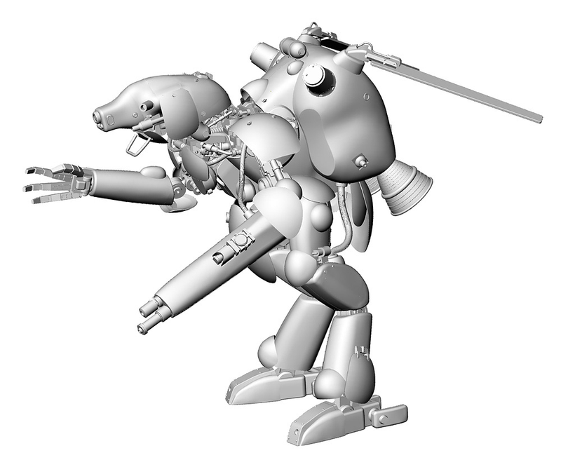 Maschinen Krieger (Ma.K) 1/20 Schwarzer Hund W.H.J.131 Space Type Humanoid Unmanned Interceptor GroBer Hund
