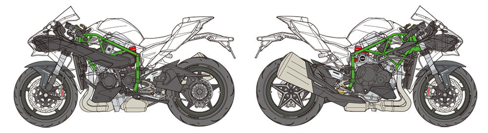 Tamiya 1/12 Kawasaki Ninja H2 Carbon (Tamiya Motor Cycle