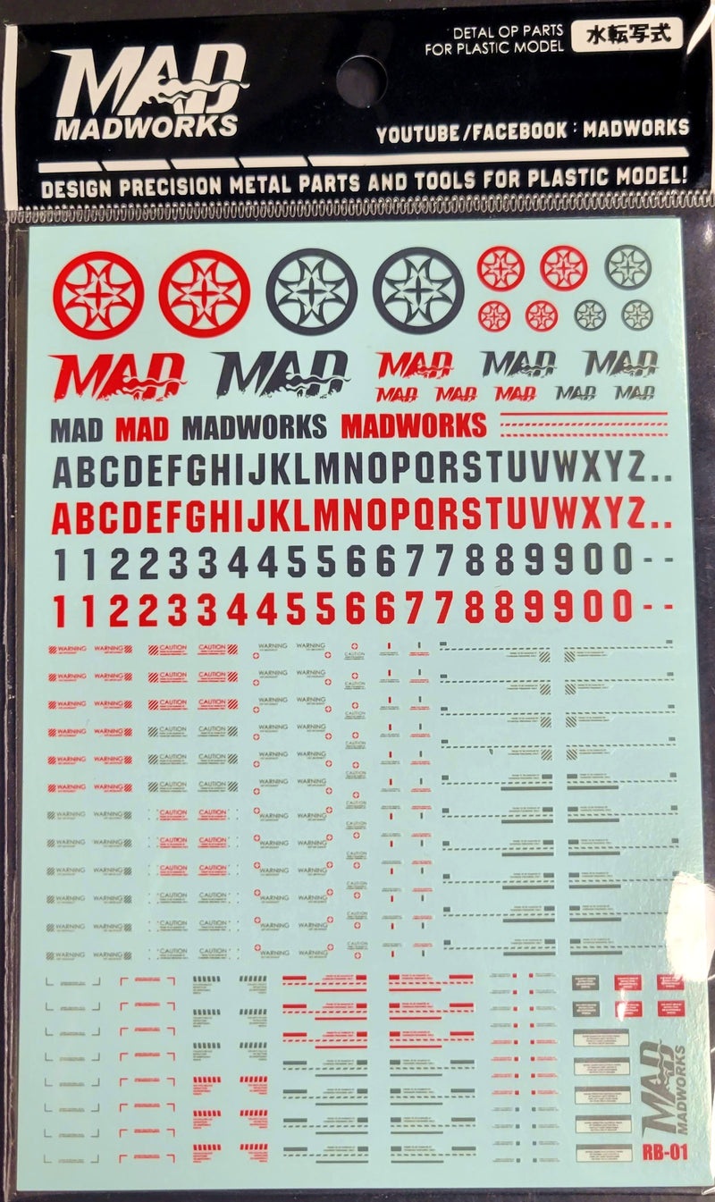 Madworks RB01 Limited Edition Waterslide Decal