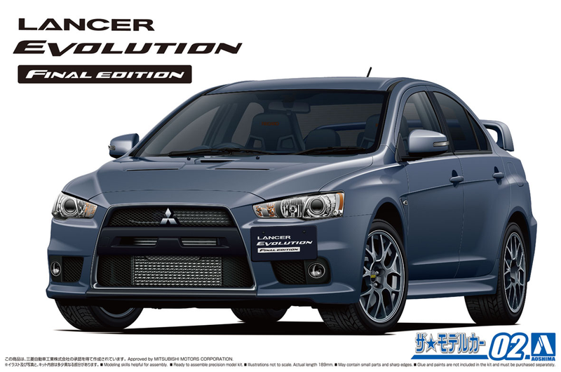 1/24 Mitsubishi CZ4A Lancer Evolution Lancer Evolution Final Edition '15 (Aoshima The Model Car Series 02)
