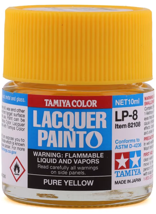Tamiya® Peinture maquette Lacquer LP-8 jaune pur 10ml - 82108