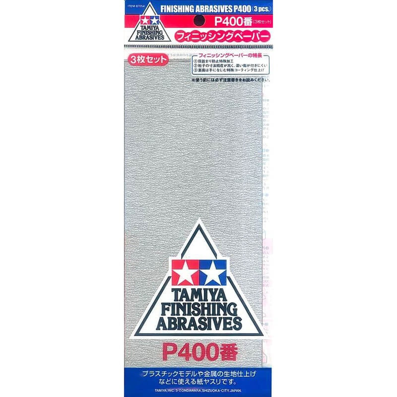 Tamiya Finishing Abrasives P400 (3pcs) (87054)