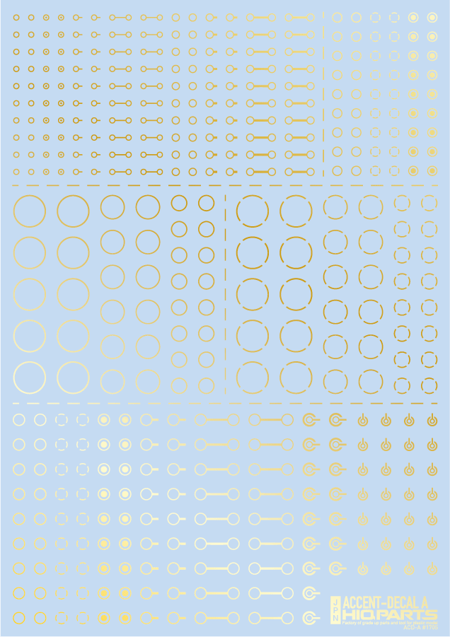 HiQ Parts Accents Decal A Gold (1 Sheet)