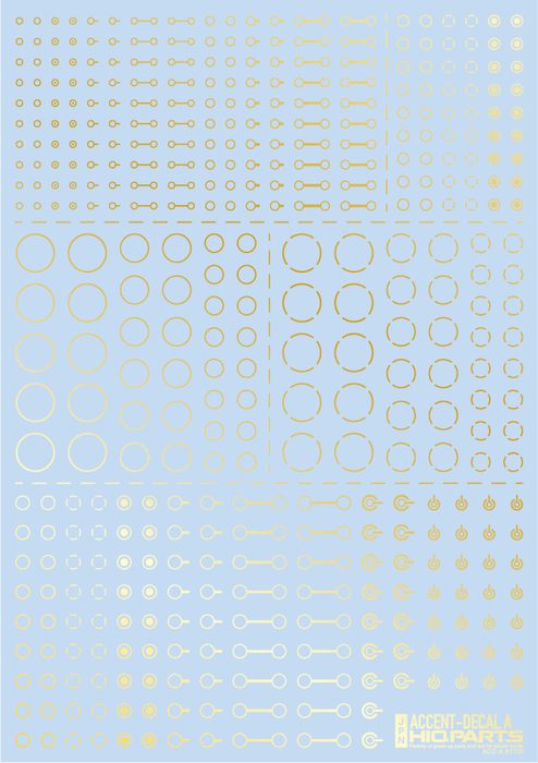 HiQ Parts Accents Decal A Gold (1 Sheet)