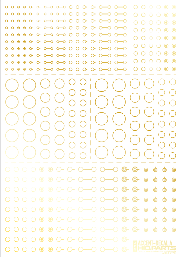 HiQ Parts Accents Decal A Gold (1 Sheet)