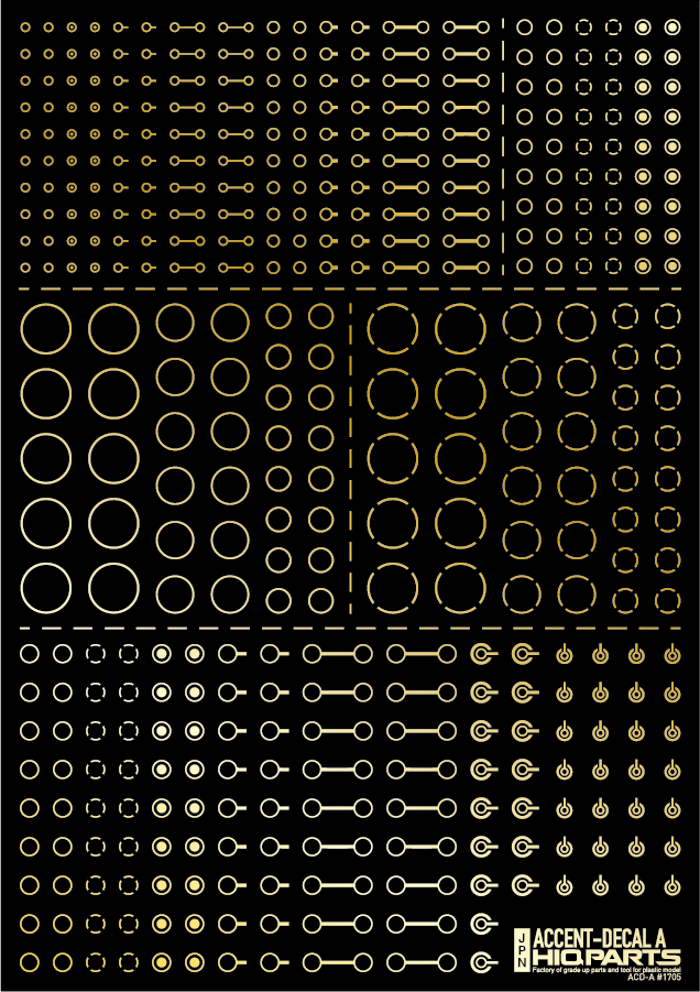 HiQ Parts Accents Decal A Gold (1 Sheet)