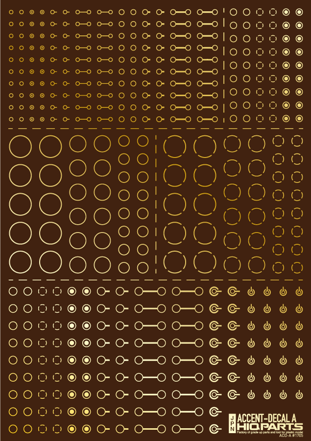 HiQ Parts Accents Decal A Gold (1 Sheet)