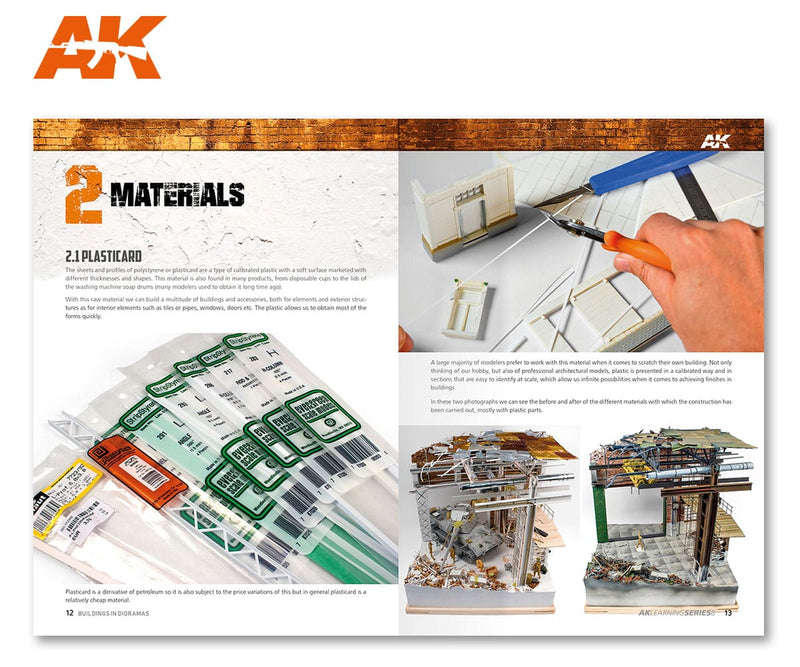 AK Interactive Learning Series #9 The Ultimate Guide to Make Buildings in Dioramas - English (AK256)