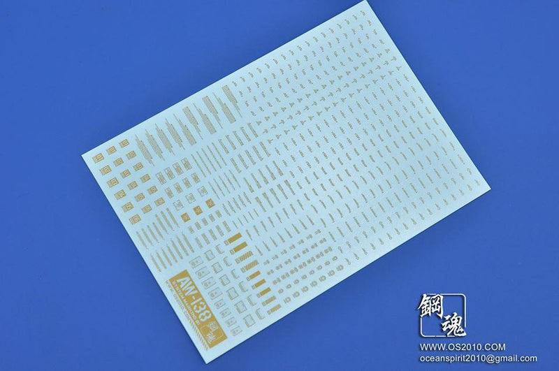 Madworks AW138 Waterslide Decal Markings Type 01 (Gold)