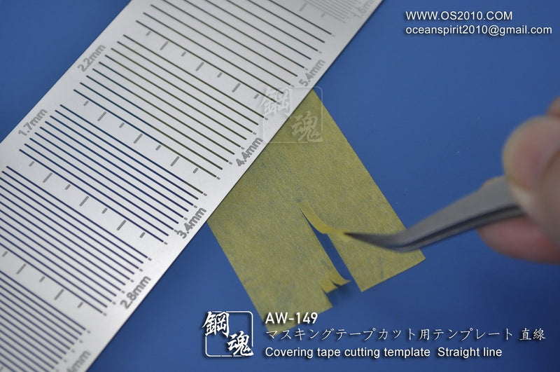 Madworks AW149 Masking Taping Cutting Template Straight Line