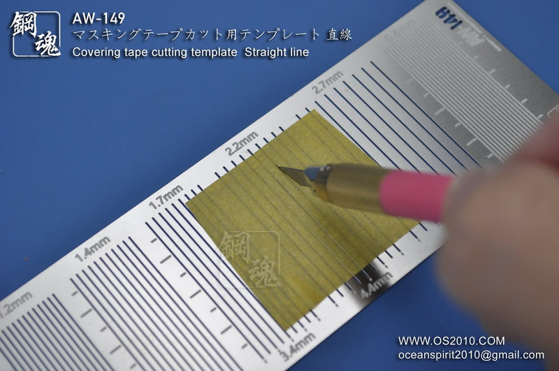 Madworks AW149 Masking Taping Cutting Template Straight Line