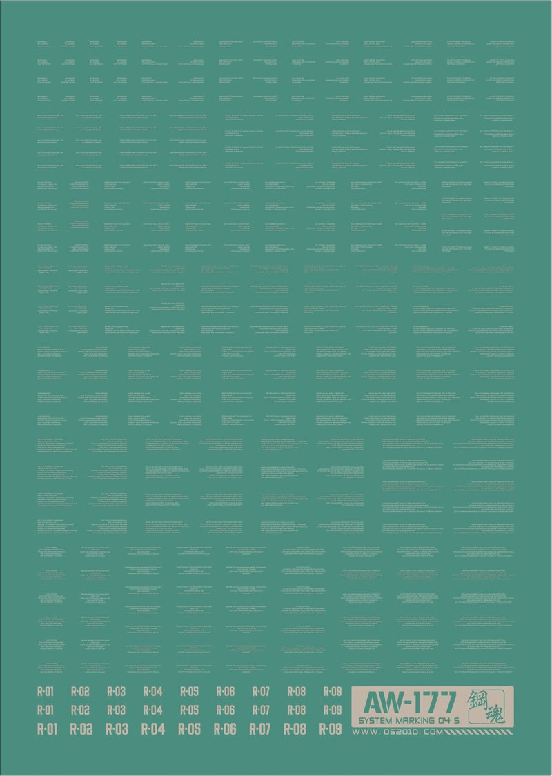 Madworks AW177 Waterslide Decal Markings Type 04 (Light Gray)